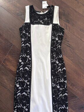 Calvin Klein fitted lace cocktail dress NEW WITH TAGS